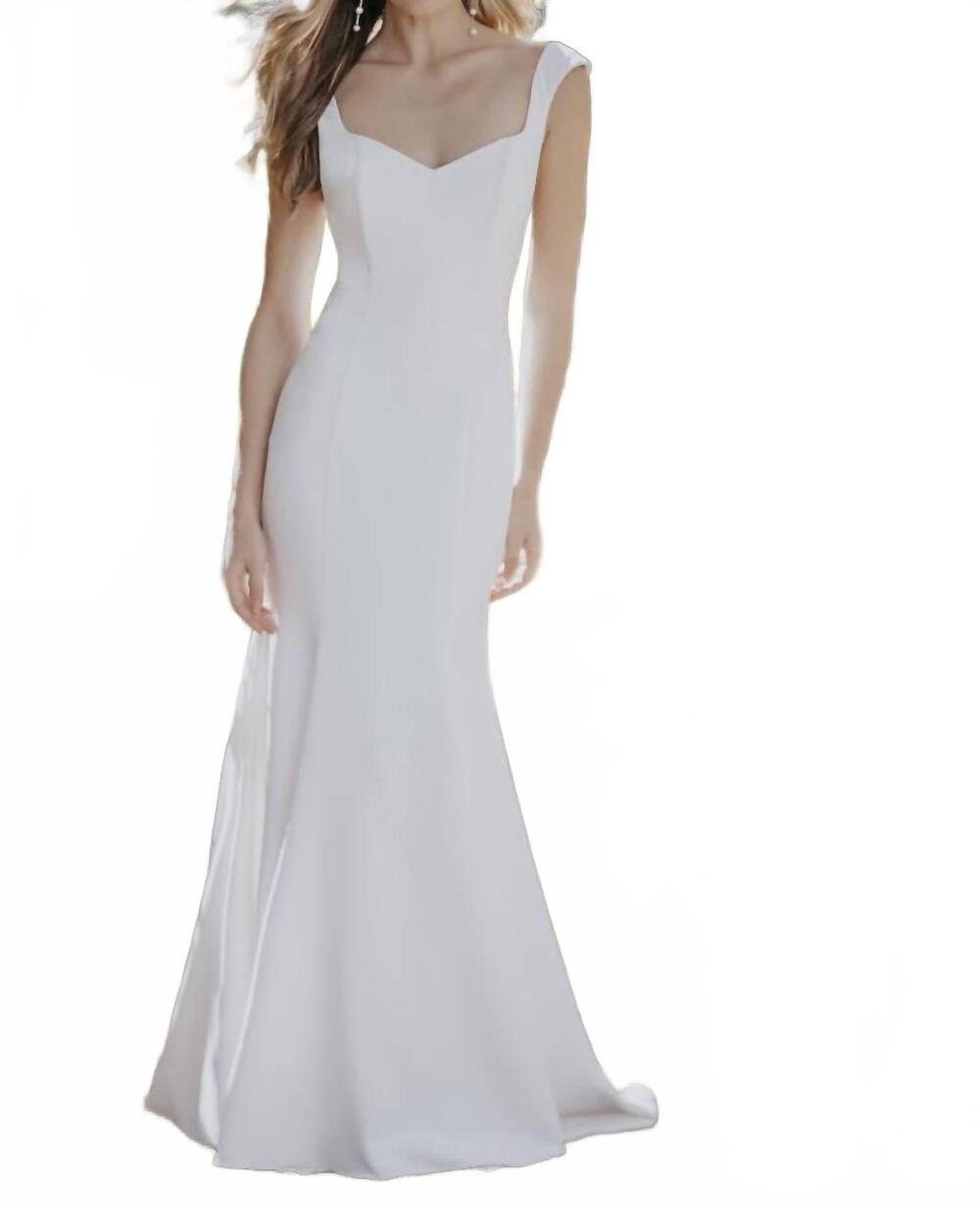 NEW ALLURE BRIDALS sheath wedding dress in ivory/nude